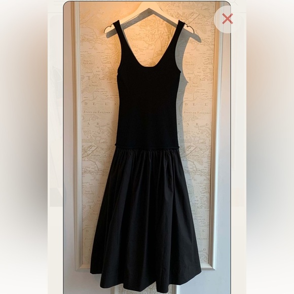 A.L.C. Sadie Combo Flounce Midi Dress in Black - Picture 3 of 11